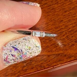 Diamond Baguette 14k White Gold Ring